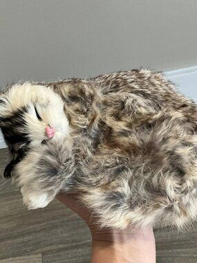 Vintage Sleeping Cat Kitten Plush (Approx. 8 Inch)